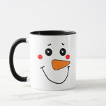 Mug Snowman<br><div class="desc">Snowman Face a smiling snowman face. Our mugs are available in a variety of styles,  sizes and color combinations.</div>