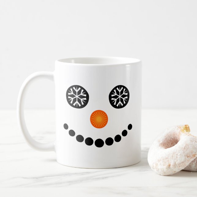 Mug Snowman aux yeux gelés (Avec donut)
