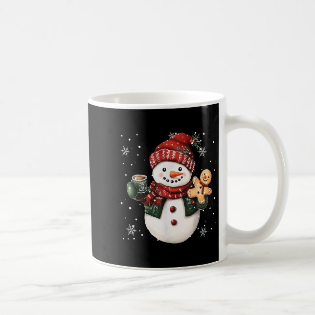 Mug Snowman Beanie Coffee Latte Ginggerbread Merry Chr (Droite)