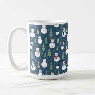 Mug Snowman Cats Motif de vacances