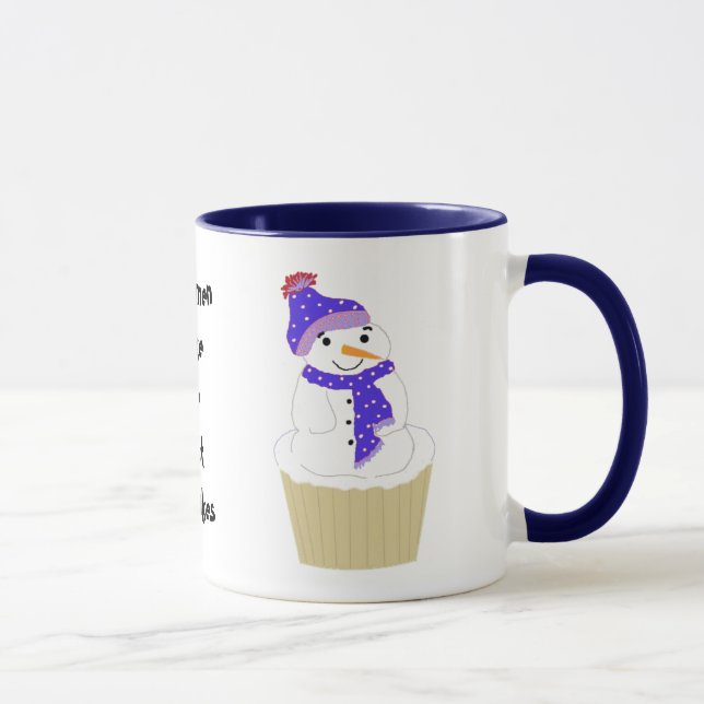 Mug Snowman Cupcake Avec Dit (Droite)