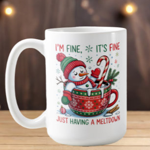 Mug Snowman de Noël J'ai trouvé du cacao de fonte