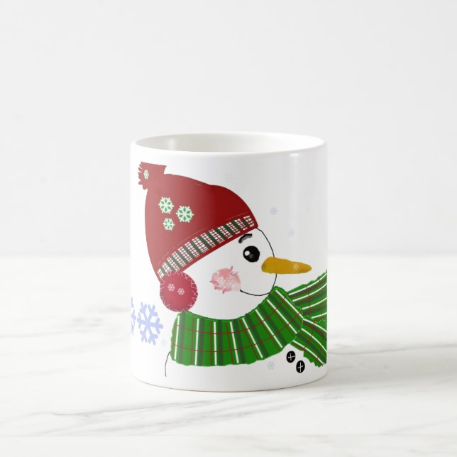 Mug Snowman en Casquette rouge et écaille verte (Centre)