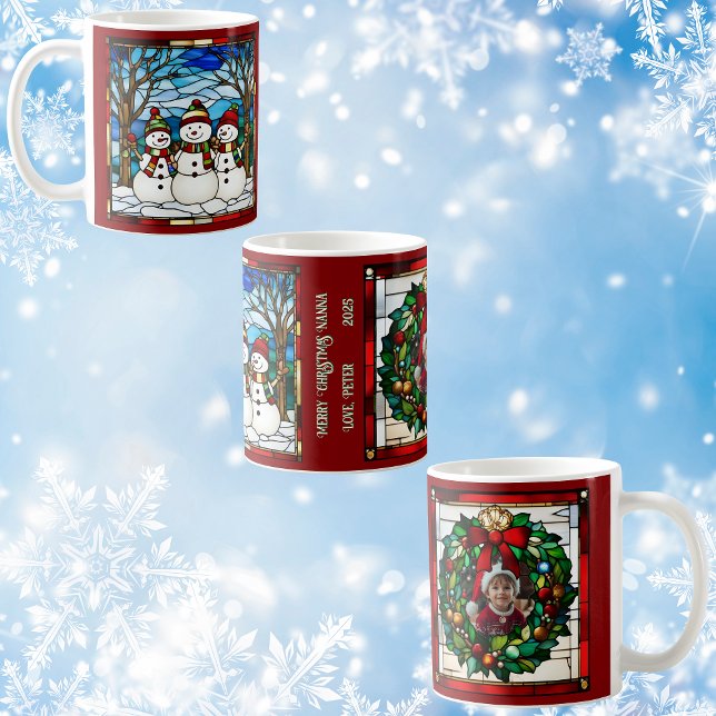 Mug Snowman Famille Faux Verre de retenue (Créateur téléchargé)