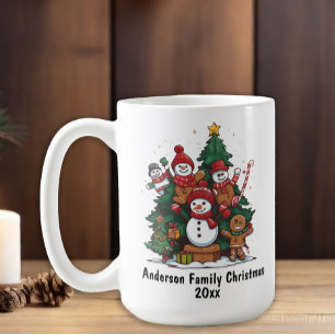 Mug Snowman Gingbread Homme Famille Noël Année