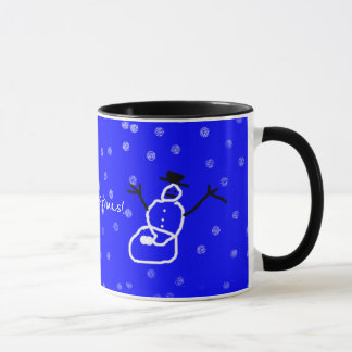 Mug Snowman in the Snow Art by Kids Holiday Christmas 