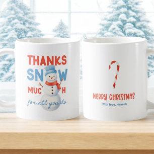 Mug Snowman Merci neige beaucoup cadeau