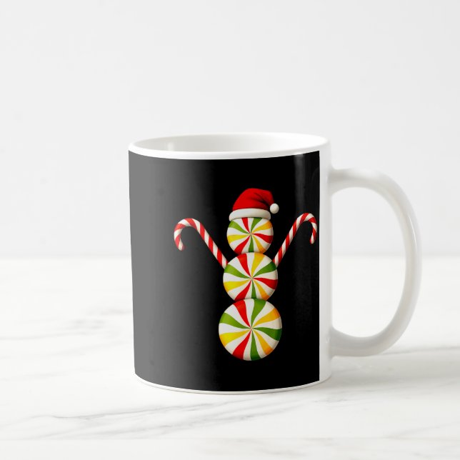 Mug Snowman Peppermint Candies Merry Christmas Pajamas (Droite)