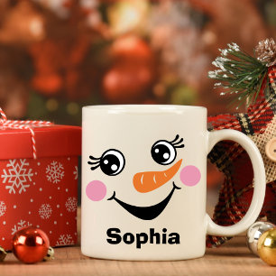 Mug Snowman personnalisé avec nom personnalisé