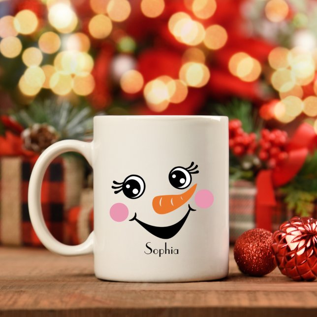 Mug Snowman personnalisé avec nom personnalisé (Créateur téléchargé)