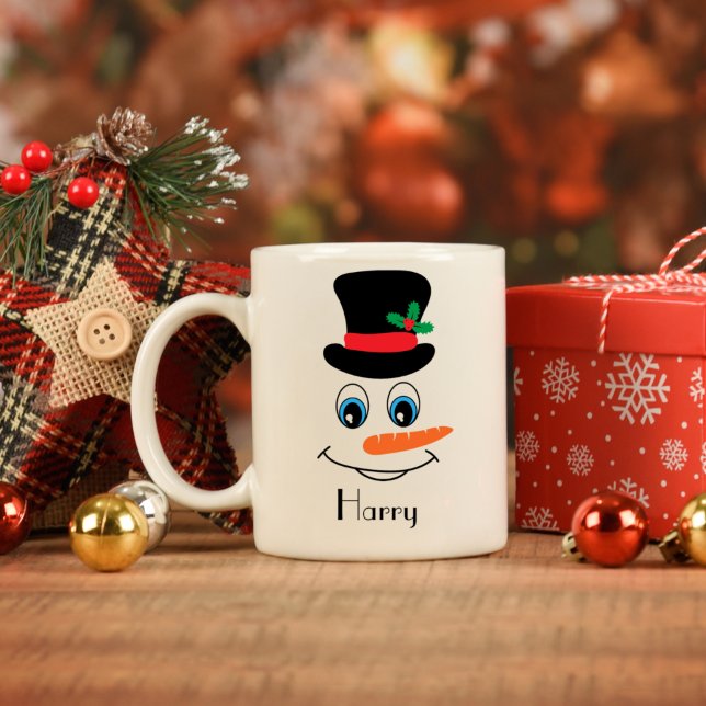 Mug Snowman Personnalisé Avec Tophat (Créateur téléchargé)