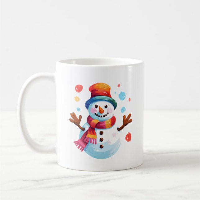 Mug Snowman - Snowman gai pour Noël (Gauche)