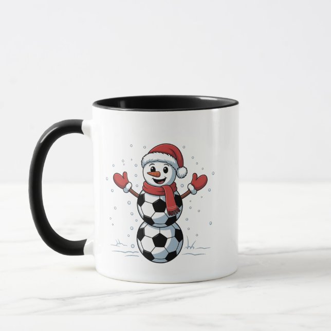Mug Snowman Soccer Noël Père Noël Baseball Sport (Gauche)