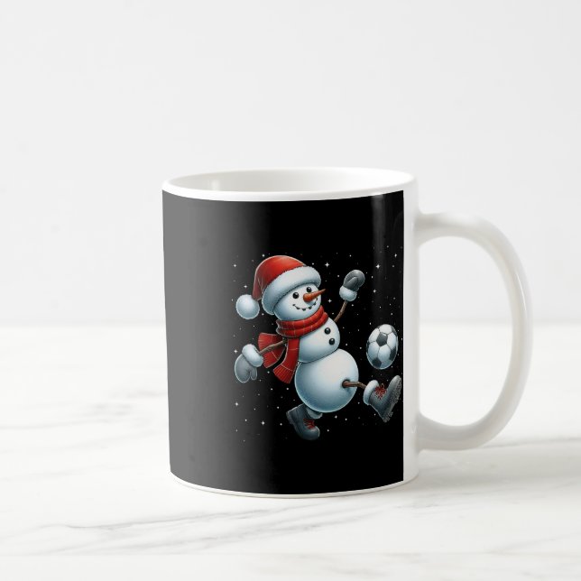 Mug Snowman Soccer Noël Snow Boys Filles Enfants Noël (Droite)