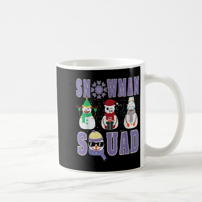 Mug Snowman Squad Funny Family Matching, Teacher And S (Droite)