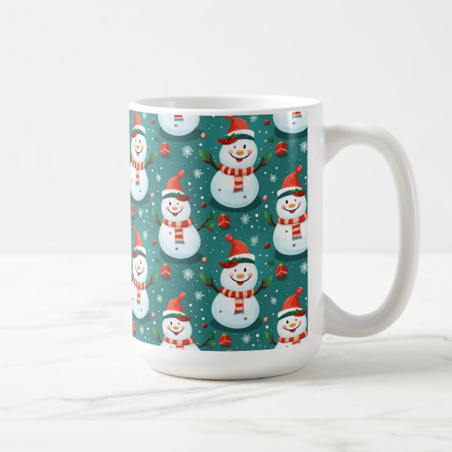 Mug Snowmen mignon avec sapin de Noël (Droite)