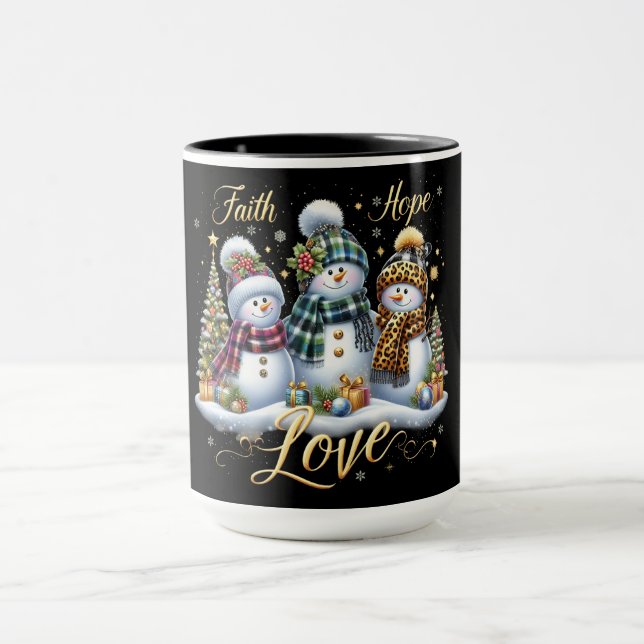 Mug Snowmen with Gifts and Trees  (Centre)