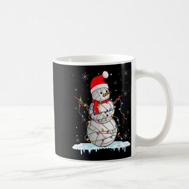 Mug Snowmies Santa Lights Christmas Snowman Volleyball (Droite)