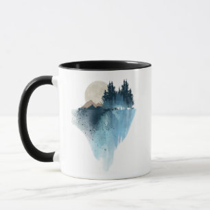 Mug Snowy Mountain Landscape