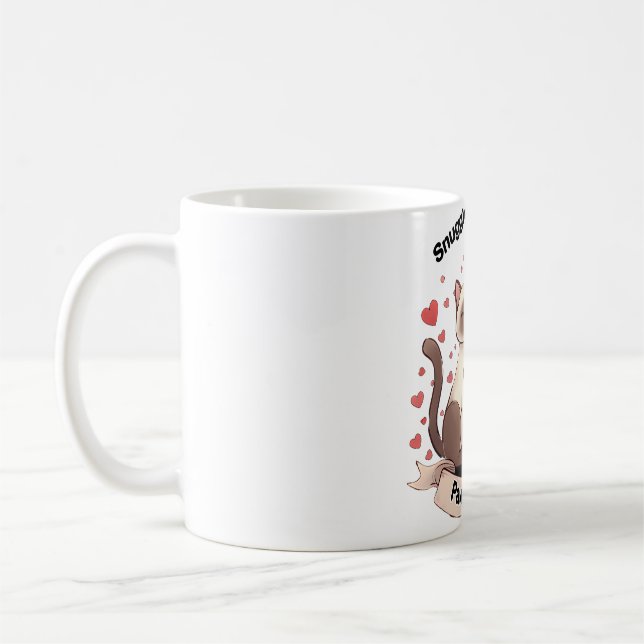 Mug Snuggle & Sorcery – Autocollant de couple de chat  (Gauche)