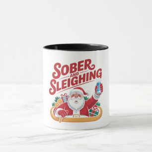 Mug Sobre et traîneau sobre Santa sobriété Noël