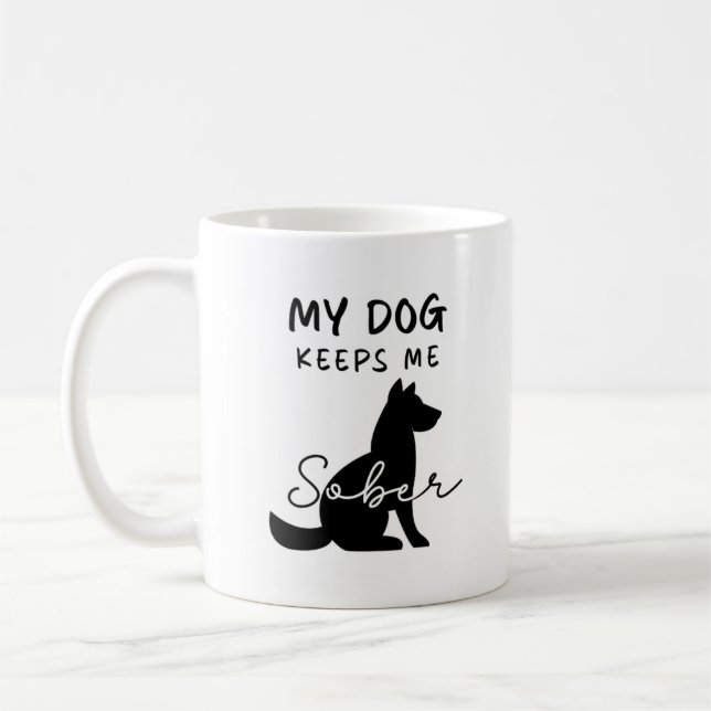 Mug Sobriété Amoureux des chiens (Gauche)