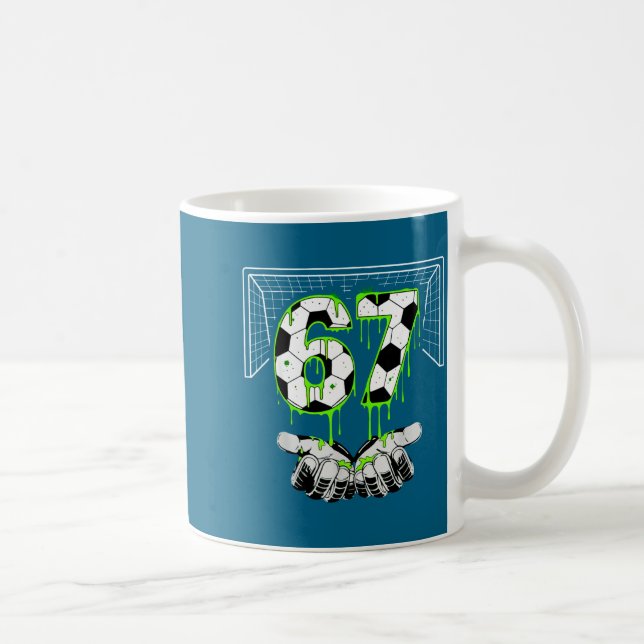 Mug Soccer 67 Six Seven Funny Gen Alpha Meme Drip  (Droite)