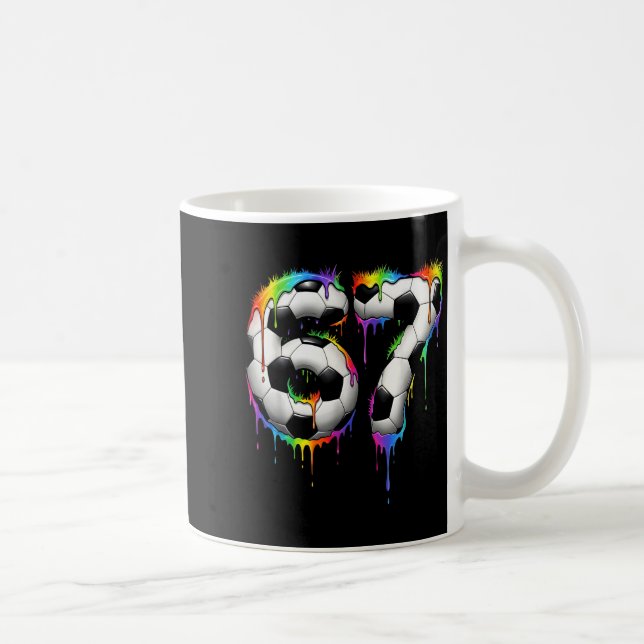 Mug Soccer 67 Six Seven Funny Gen Alpha Meme Rainbow D (Droite)