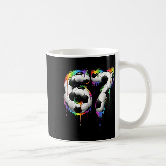 Mug Soccer 67 Six Seven Funny Gen Alpha Meme Rainbow D (Droite)