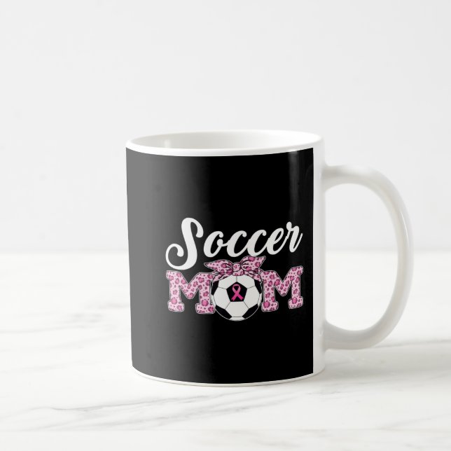 Mug Soccer Maman Breast Cancer Awareness Rose Ribbon L (Droite)