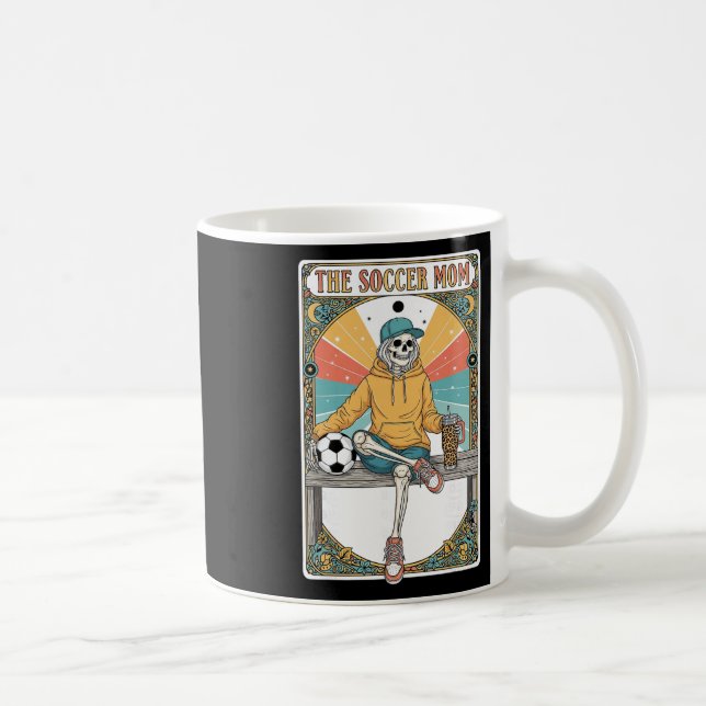 Mug Soccer Mom Tarot Card Skeleton Coffee Byll Sidelin (Droite)