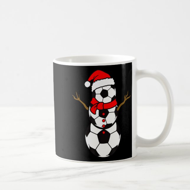 Mug Soccer Santa Hat Snowman Xmas Funny Soccer Lover C (Droite)