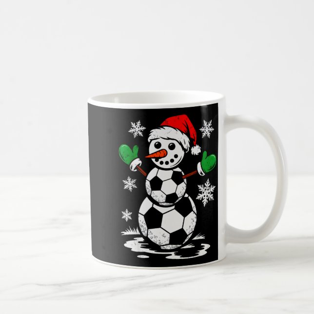 Mug Soccer Santa Hat Snowman Xmas Funny Soccer Lover C (Droite)