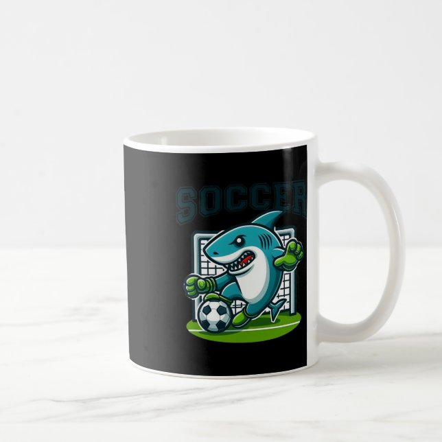 Mug Soccer Shark Playing Soccer  (Droite)