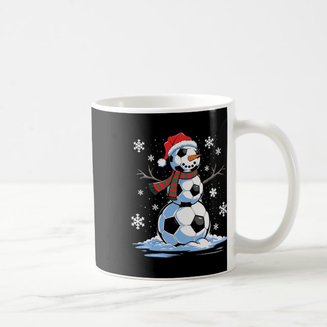 Mug Soccer Snowman Soccer Joueur Santa Hat Noël F (Droite)