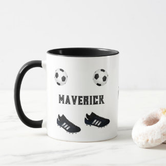 Mug Soccer star add name text