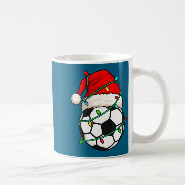 Mug Soccer With Santa Hat Funny Christmas Xmas Gift  (Droite)