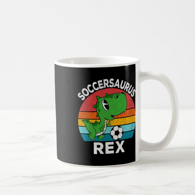 Mug Soccersaurus Rex Dinosaure de Football Pour Garçon (Droite)