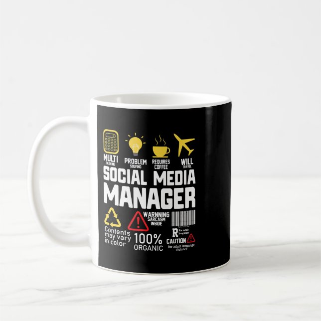 Mug Social Media Manager Funny Social Media Marketing (Gauche)
