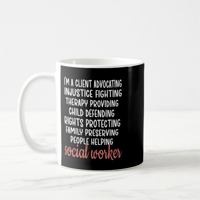 Mug Social Worker Cute Définition Mois Social Worker (Gauche)