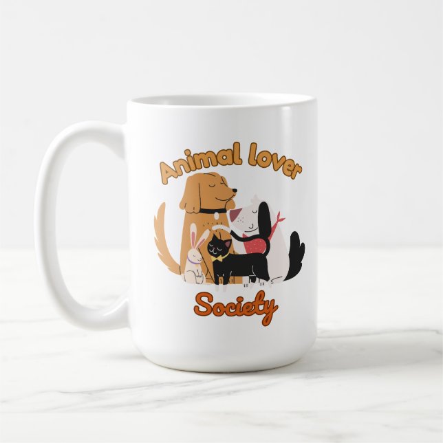 Mug Société d'amour pour les amoureux d'animaux  (Gauche)