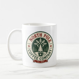 Mug Société de café vintage North Pole Vacances d'hive