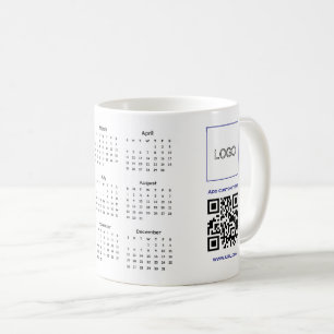 Mug Société de logo simple 2027 url annuel d'entrepris