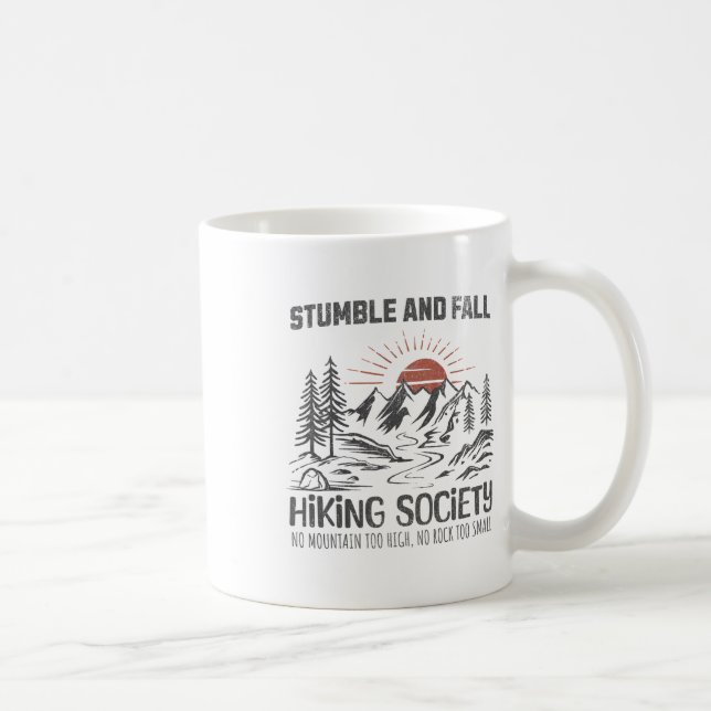 Mug Société de randonnée trébucher et tomber aucune mo (Droite)