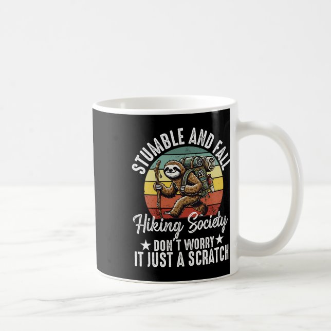 Mug Société de randonnée trébucher et tomber Drôle de  (Droite)