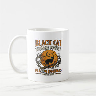 Mug Société humanitaire du chat noir Halloween pleine