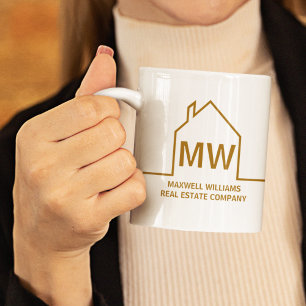 Mug Société Immobilier Personnalisé Chic Gold Realtor