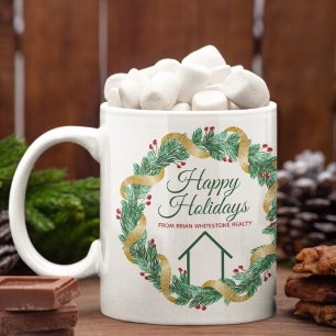 Mug Société immobilière Fil de Noël personnalisé