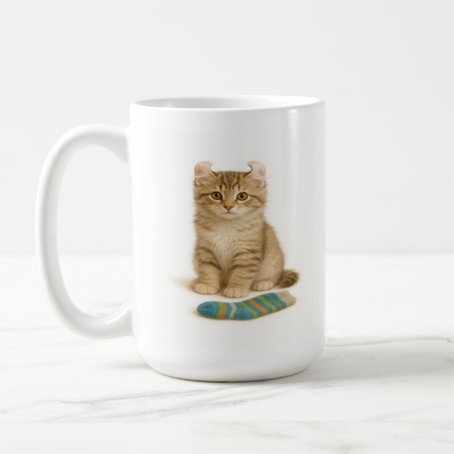 Mug Sock It to Me - American Curl Kitten Edition (Gauche)