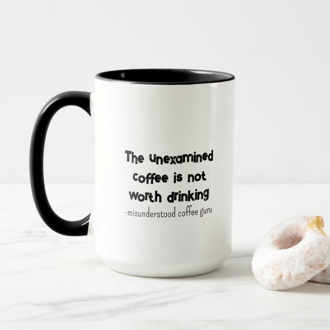 Mug Socrates avec un coup de pied (Avec donut)